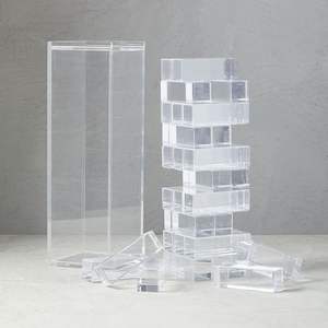 54 Pcs Rõ Ràng Lucite Khối 3D Sang Trọng Acrylic <span class=keywords><strong>Stacking</strong></span> Tháp Trò Chơi Câu Đố - Product Image 4