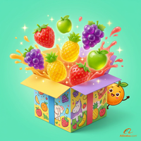 OEM Groothandel 3D Fruitvormige Gummy Candy Bulk Fruitige Gemengde Smaken Jelly Snoepjes Zachte Snoepjes voor Kinder Verjaardagsfeestjes Cadeautjes
