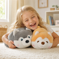 Peluche personnalisée douce Husky avec support cervical pour la sieste au lit, oreiller corporel Shiba Inu en gros, commande en vrac