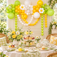 Kit DIY Arche de Guirlande de Ballons avec Ballons en Aluminium Motif Marguerite pour Décoration de Fête d'Anniversaire, Idéal pour la Décoration Murale d'Événements et l'Utilisation Adulte
