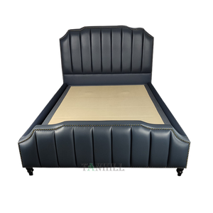 Letti in Legno di Alta Qualità Misura King Size con <span class=keywords><strong>Testiera</strong></span> Alta e Morbida in Tessuto Vellutato - Product Image 4