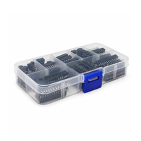 Kit de 66 prises CI DIP, pas de 2,54 mm, 6, 8, 14, 16, 18, 20, 24, 28 broches, type à souder, avec boîte de rangement pour projets électroniques DIY