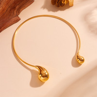 Nouveau Collier en Acier Titane pour Femme, Bijoux et Accessoires de Mode Yiwu, Colliers de Perles Circulaires Épais, Été 2026 TGXL12426