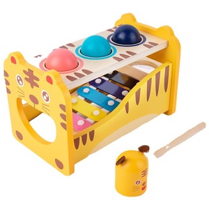 Xylophone en bois arc-en-ciel pour enfants d'âge préscolaire, jouet de percussion musical pour l'apprentissage précoce des tout-petits, ensemble de jouets Toywoo HJ-4011 - Product Image 1