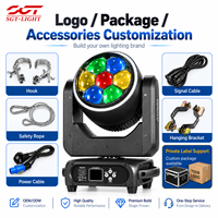7 projecteurs à tête mobile Bee Eye 40W RGBW 4-en-1 avec zoom, wash et beam, 300W, contrôle DMX512, éclairage de scène pour KTV