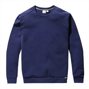 OEM Luxury <b>Men's</b> Winter Crewneck Sweatshirt Polyester Cotton French Terry Fleece Regular Fit Drop Shoulder Solid Lined Custom - Product Image 2