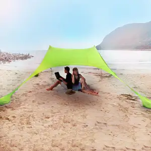 Strand Tent Strand Zonnescherm Zonnescherm Tent Met Zandzak Tenten Luifel Schaduw Membraan Voor Strand Paraplu
