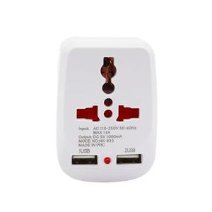 Adaptateur de sécurité en plastique E823 avec prise britannique standard 13A et port USB pour le commerce extérieur - Product Image 2