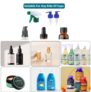 Máquina Tapadora de Botellas de Alta Velocidad, Máquina Tapadora Automática de 4 Ruedas con Alimentador de Tapas para Botellas de Alimentos y Cosméticos - Product Image 2