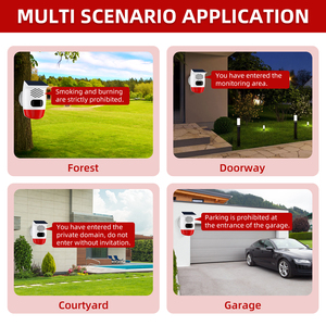 ANGUS Kablosuz Güneş Enerjili Flaş Işığı <span class=keywords><strong>PIR</strong></span> Hareket Algılama Hırsız Güvenlik Anti-Hırsızlık Sistemi Dış Mekan Özel Sesli Alarm - Product Image 5