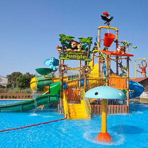 <span class=keywords><strong>Spa</strong></span> Interactive Splash Pad <span class=keywords><strong>Aqua</strong></span> Play Pulvérisation Toboggan avec Seaux Basculants pour Parc à Thème Enfants - Product Image 4