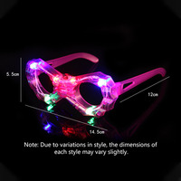 Lunettes lumineuses LED en gros, jouets, formes assorties, lunettes brillantes au néon pour enfants, anniversaire, carnaval, soirée