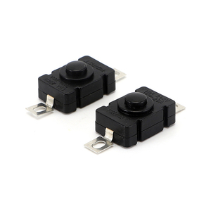 Interruptor de Linterna KAN-28 1.5A 250V 18*12mm, Interruptor de Botón Pulsador de Tipo Parche con Bloqueo Automático 2P-ON-OFF, Interruptores Pequeños - Product Image 2