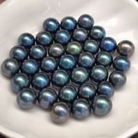 Perles d'eau douce naturelles Edison vert paon, lustrées, légèrement irrégulières, irisées, pour colliers et bracelets DIY