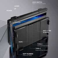Moniteur Portable 13.3 pouces Portable écran étendu moniteurs PC 1080P FHD IPS affichage pour smartphone écran supplémentaire pour ordinateur Portable