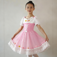 Costume de tutu de ballet pour filles et adultes Giselle, en mousseline de soie orange et élasthanne/coton, taille personnalisée acceptée, en stock