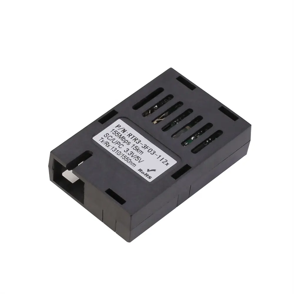 OEM 100M 10km BiDi 1x9 Module industriel 1310nmTx/1550nmRx SMF 3.3V5V Simplex SCFCST 100BASE-BX 20km 1 émetteur-récepteur à fibre optique