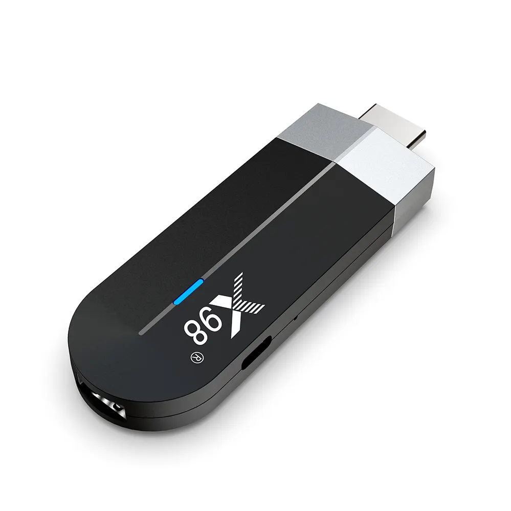 X98-S500 4K TV Stick 2GB 16GB HD MI 2.1 S905Y4 Quad-Core CPU HDR 10+ 4Kp60 Android TV 10.0 Wi-Fi 2.4G+5GHz for IPTV