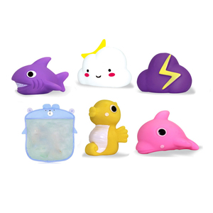 Đồ chơi tắm mềm cho niềm vui và học tập tối đa-Đi kèm với túi lưới tổ chức và cốc hút để dễ dàng lưu trữ và tổ chức - Product Image 1