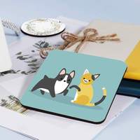 Sous-verres classiques en MDF de 95 mm, écologiques, personnalisables par sublimation, pas chers, en bois pour boissons