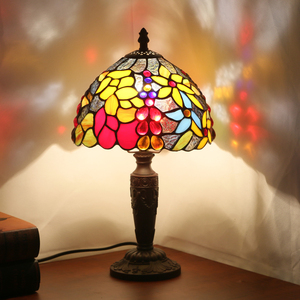 8'' Dia20CM H36CM Stained Glass Bar Restaurant Bedroom Bedside Small <strong>Table</strong> Lamp European American <strong>Dressing</strong> <strong>Table</strong> <strong>Lighting</strong> - Product Image 2