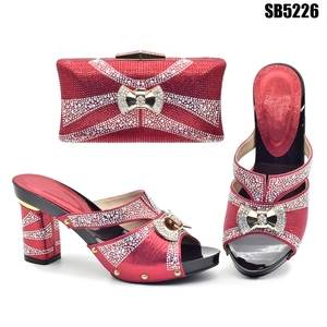 <span class=keywords><strong>Scarpe</strong></span> da <span class=keywords><strong>donna</strong></span> africane e borse abbinate <span class=keywords><strong>scarpe</strong></span> e borse italiane da abbinare al set di tacco alto da sera acquista borse da festa <span class=keywords><strong>online</strong></span> fornitore d'oro - Product Image 5