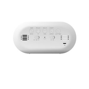 Rechargeable LUMINOVA <b>LED</b> Alarm <b>Clock</b> Night Light Modern Digital Display Oval Shape Mini Bedside <b>Clock</b> Students USB Recharge - Product Image 3