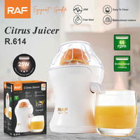 RAF R.614 25W Citruspers 55RPM Bidirectionele Rotatie Snelle Start en Gemakkelijk Schoon te Maken Transparante Kap Giettuit voor Vers Sinaasappelsap