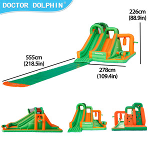 Castillo Inflable y Tobogán Acuático <span class=keywords><strong>Dr</strong></span>. Pig para Niños, Material de Tela Oxford, Juguete para Patio de Juegos, Parque de Diversiones - Product Image 4