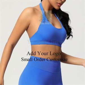 Summer Nude Yoga <strong>Vest</strong> <strong>Women</strong> Hanging Neck Sports Underwear with Chest Pad Fitness Bra Quick Dry Yoga Wear - Product Image 3