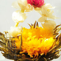 Boules de thé fleuri artisanales, thé fleuri classique chinois, norme européenne, OEM, thé floral en fleurs