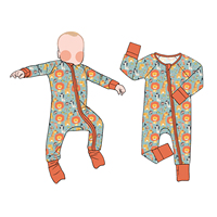 Pyjama Combinaison Bébé en Bambou Ultra Doux avec Fermeture Éclair, Personnalisable, pour Enfants - Meilleure Vente