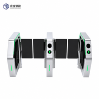 Barrière pivotante automatique, système de contrôle d'accès RFID QR biométrique, prêt à l'emploi, pour immeuble de bureaux intelligent, tourniquet hexagonal