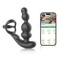 App-gesteuerter 360-Grad-Rotierender Prostata-Massager mit Doppelmotoren, 10 Vibrationsmodi, 100% Wasserdichter Analplug für Männer G-Punkt