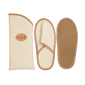 방수 PU 슬리퍼 홈 호텔 여행 항공사 사용 럭셔리 실내 가죽 슬리퍼 - Product Image 1