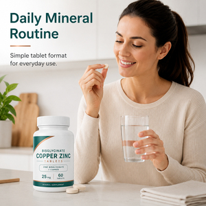 Complexe de zinc chélaté à haute absorption 25 mg, complément alimentaire, comprimés de picolinate et bisglycinate de cuivre, soutien immunitaire, 60/90, GMP, HACCP - Product Image 5