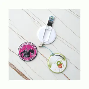 Customized Round Card Flip pendrive Usb 3.0 flash memory stick Coin pen thumb Drives for promotions gifts giveaways advertising