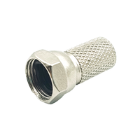 Connecteur mâle F Type à visser pour câble, 12V RF en laiton 1P pour câbles RG58 RG59 RG6
