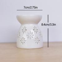 Brûleur d'huile d'aromathérapie en céramique Diffuseur d'huile essentielle de luxe Chauffe-cire de bougie pour Spa Ambiance Hotel Commodités