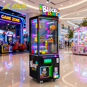 Máquina de apuestas operada con monedas ACS Block <span class=keywords><strong>Clash</strong></span> Brick Stacker, juego de desafío de habilidad con pantalla LED, redención de juguetes de peluche, inglés, 1 año de garantía. - Product Image 4