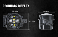 Feux de brouillard à LED pour pare-chocs avant 4 "pour Jeep Wrangler JL JLU Gladiator JT 2018-2025