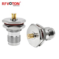 Adaptateur RF TNC vers MCX, connecteur coaxial RF droit étanche de type bulkhead, prise MCX mâle vers prise TNC femelle, adaptateur 50 ohms
