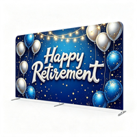 Support de bannière portable en tissu tendu pour stand d'exposition, cadre en aluminium personnalisé, 8ft 10ft