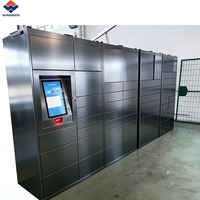 Casier à colis de récupération à balayage unique adaptatif par l'utilisateur de sécurité sans contact Winnsen avec système de publicité intelligent