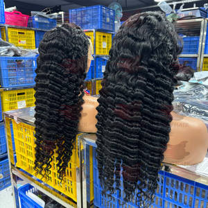 Peluca de Cabello Humano Virgen con Frente de Encaje HD de 30 Pulgadas, Ondulado Profundo, 13x6, Densidad 250, Cabello Humano Brasileño, Pre-Depilada - Product Image 4