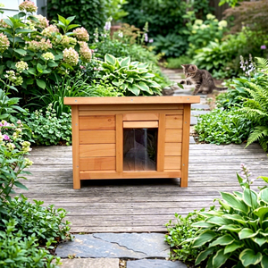 SDCH016 Modern Eco-Friendly Weatherproof Openable Roof Wooden House Indoor Outdoor Print Pattern <b>Small</b> Animals All - Product Image 1