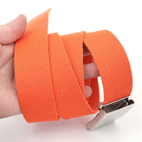 Ceinture Tactique Unisexe de Qualité Supérieure de 3.8 cm de Large Ceinture Rouge en Toile Décontractée pour Extérieur à Boucle Automatique pour Hommes, Couleur Blanche Orange