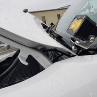 Kit de support de montage de charnière de capot en métal Offroad Led Light Pod Supports de lumière de capot de fossé compatibles avec Toyota Tacoma 2005-2015