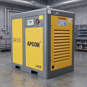 Compresseur d'air industriel à vis APCOM 37KW 50HP, compresseur rotatif VSD jaune à haut rendement énergétique - Product Image 1