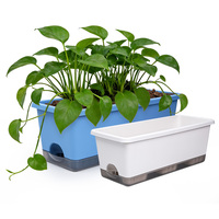 Pot de culture de légumes pour balcon, en plastique épaissi et profond, pot long domestique auto-arrosant, pot de fleurs paresseux
